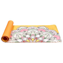 Yugland Non slip custom printed 6mm eco-friendly  tpe  suede yoga mats